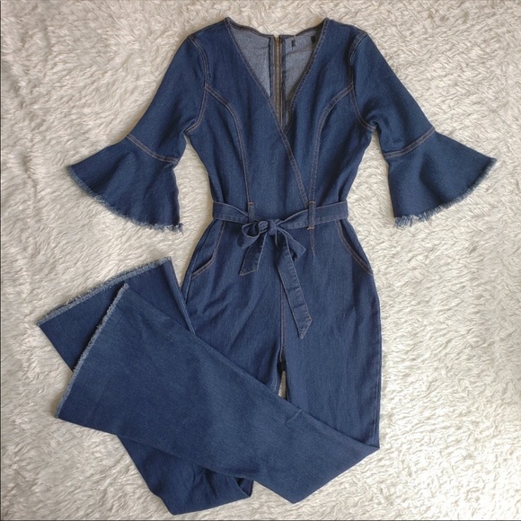 ❌DENIM FLARED JUMPSUIT ❗️⁉️❗️❗️LOOKING FOR THIS - Picture 3 of 5